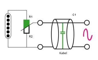 Tonabnehmer Volumepoti Kabel Schaltung
